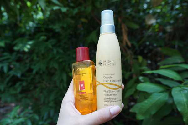 Oriental princess Cuticle hair treatment และ L'oreal ExtraOrdinary Oil