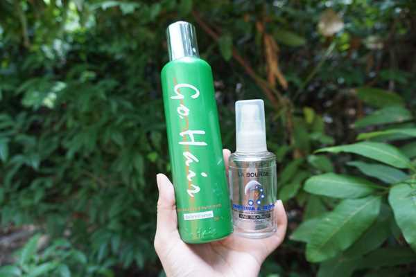 Go hair silky seaweed nutrients และ La bourse hair serum & crystal