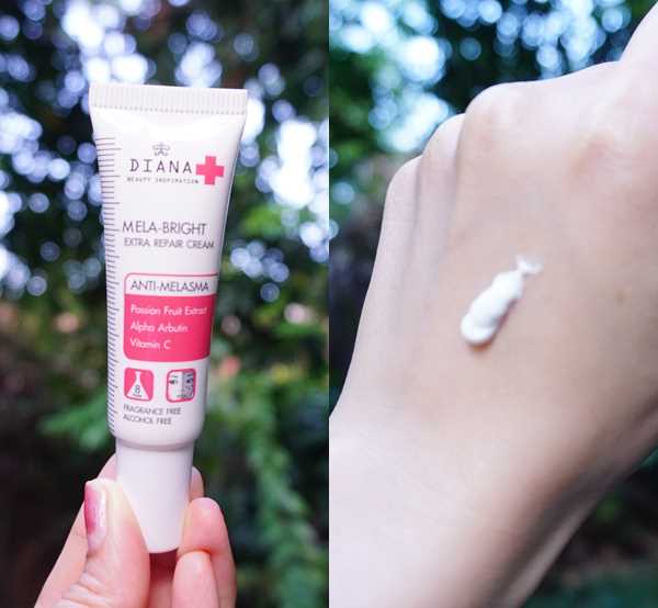 รักษารอยสิว ด้วย Diana beauty inspiration plus mela-bright extra repair cream